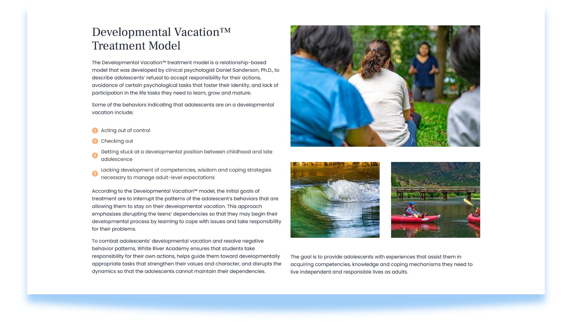 Rehab Website Service Page Design
